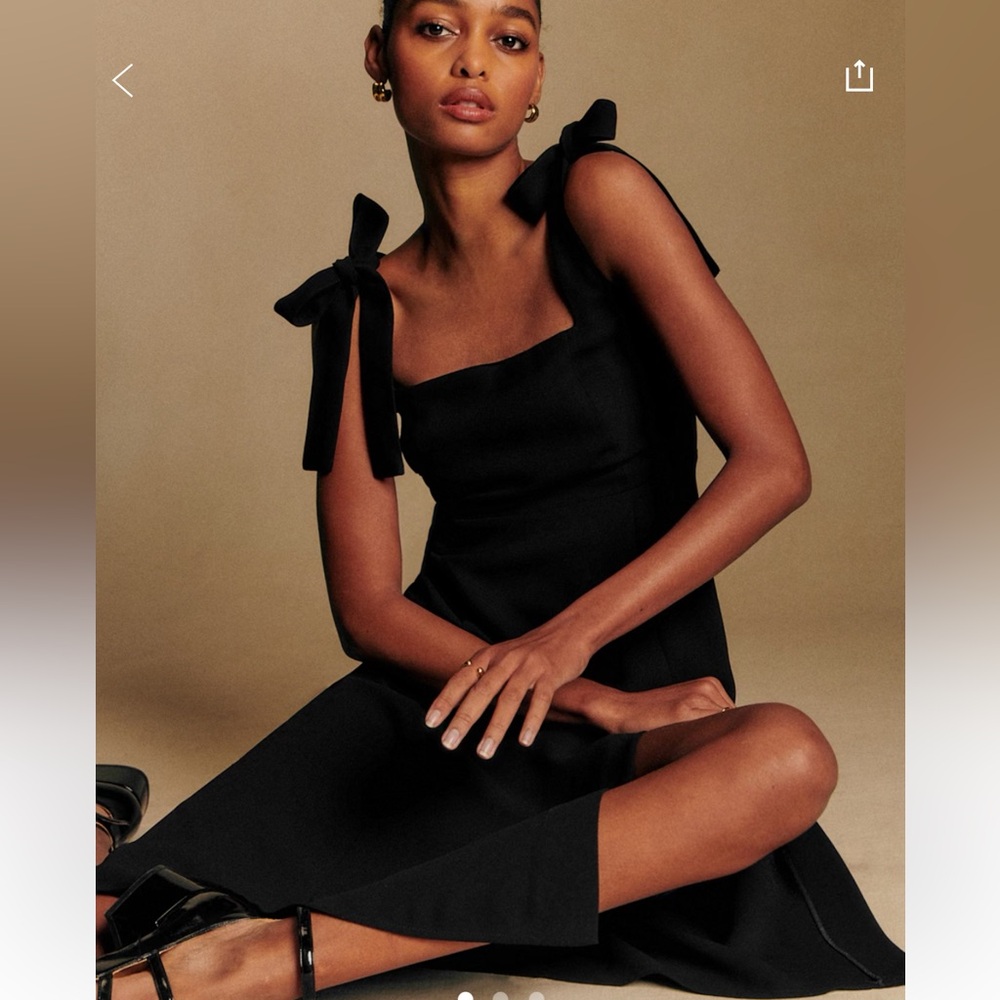 Sezane Dorotha Dress Black - Size 14